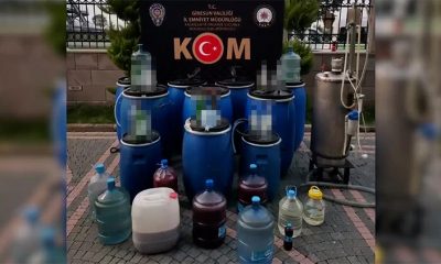 Giresun’da Sahte İçki Ele Geçirildi
