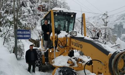 Güce’de Kar Yağışı Nedeniyle 13 Köy Yolu Ulaşıma Kapandı