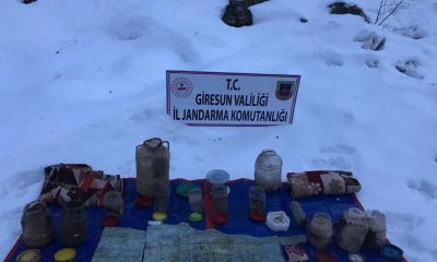 Güce’de PKK’lıların kullandığı erzak deposu bulundu